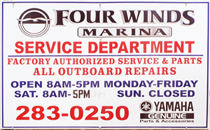 Four Winds Marina Service Dept Sign